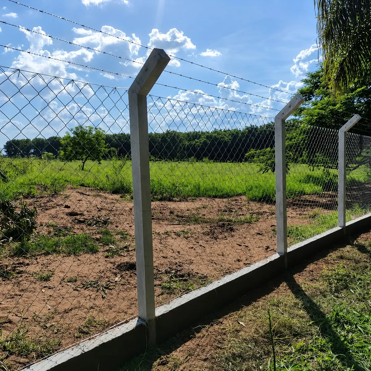 Completed chain link fence